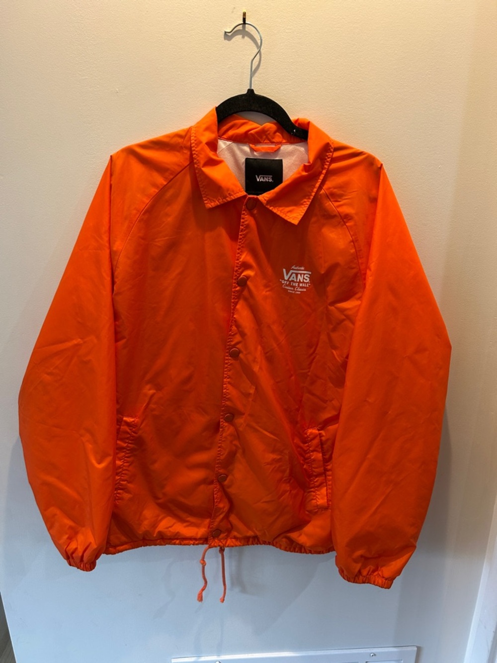 Vans Orange Snap-Front Coach Jacket